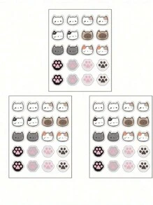 720 片可爱猫爪形痘痘贴，面部贴 - 无香型，不含防腐剂 - 男女通用，适合所有肤质，无香型，不含任何成分 - 彩色 - 查看 6
