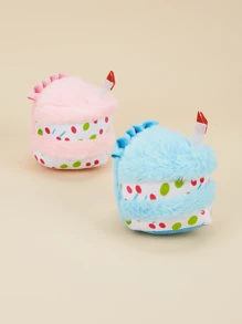 2pcs Pet Birthday Party Birthday Cake, Birthday Hat Decoration Set, Pink, Blue, Gift For Dogs