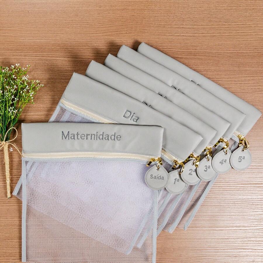 Maternity Organizer Bag Kit 4 And 6 Units. Luxury Nylon - 灰色 - 查看 1