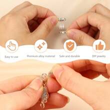 2/6pcs Magnetic Clasps For Jewelry Locking Rose Heart Magnetic Jewelry Clasp Lobster Clasp Self-Aligning Magnetic Rhinestone Clasps Magnetic Necklace Clasp For DIY Necklace Bracelets Jewelry Craft Making