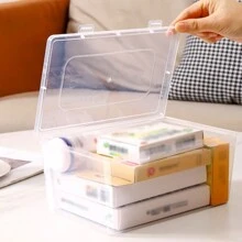1pc Dustproof Storage Box With Lid For Medicine