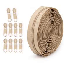 Zíper de 177.16-Polegadas com 10 cursores, Zíper Colorido de Nylon 5#, 20 Opções de Cores, Cursores Correspondentes, Adequado para Roupas, Agasalhos, Bagagem, Bolsas, Artesanato DIY e Mais