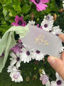 10/20/50件 9*4.5厘米磨砂/透明亚克力婚礼卡装饰亚克力姓名牌拱门空白婚礼装饰座位卡DIY姓名牌