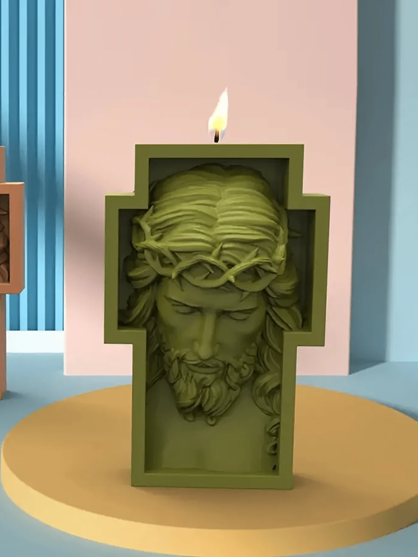 Molde de silicone para vela grande em forma de cruz de 1 peça - Crie decorações de Natal DIY deslumbrantes com esta ferramenta versátil de fundição de resina, concreto e gesso - Perfeita para decoração de casa, projetos de arte e fabricação de presentes - Adequada para decoração de casa, lareira, sala de estar, decoração central, escritório, presentes de dia dos namorados, conjuntos de velas, velas de aromaterapia, presentes para amigos, presentes femininos