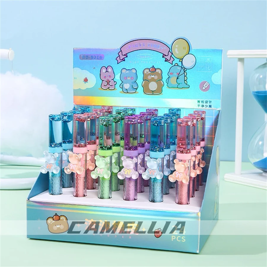 Kit 4/8/12 Pieces Retractable School Eraser Sweep Bear And Unicorn And Duck - 4 Bear Erasers - View 1