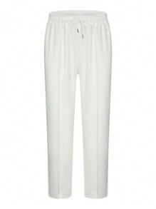 非洲传统男士西装印花衬衫上衣松紧腰裤白色婚礼两件套服装 - 白色 - 查看 5