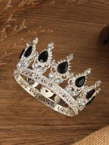 1 Pc/Full Round Baroque Bridal Full Round Tiara Crown, Super Cute Little Tiara,Birthday And Cake Tiara , Photography, Banquet And Floral Decoration, Wedding, Party