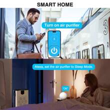 JOWSET HEPA 14 WiFi Air Purifier For Home Large Rooms With Washable Filters, Covers 1900 Sq.Ft, Air Purifiers For Allergies And Asthma,Pet Dander, Smoke, Pollen,Dust, Odors, Mold Spores - 黑色 - 查看 6