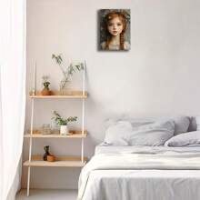 A Little Girl With Red Hair-1 Pc Wooden Framed Canvas Painting -  Thickness 2.25cm/0.9inch,Valentine's Day Decorations At Home,Valentine's Day,New Year,Home Gift Decoration, Room Decoration Aesthetic, Wall Decoration Art, Perfect Gift, Autumn And Winter Wall Decoration, Living Room Decoration, Bedroom Decoration, Kitchen Decoration, Entry Decoration, Bathroom Decoration, Direct Wall Painting, High Quality Wall Painting Poster ,Easter  Easter Decorations For Women