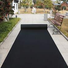 1 pieza de alfombra negra para exhibición, baile, boda, apertura única, entrada de la tienda, celebración de eventos, alfombra de boda engrosada adecuada para pasillos de exhibición, inauguración, fiesta de cumpleaños, escenario, decoración interior y exterior