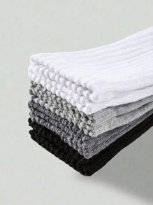 5 Pairs Of Autumn And Winter Women's Thick Warm Calf Socks, Suitable For All Seasons, Long Tube Pile Socks, Y2k