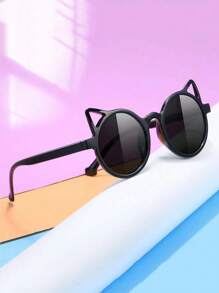 3 件儿童时尚眼镜套装，可爱猫咪，雏菊，三角形猫眼形眼镜 - 彩色 - 查看 5