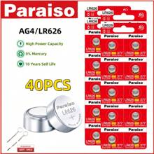 10-50 Piezas Pila de botón baterías AG4 377A 377 LR626 SR626SW SR66 LR66 para relojes, juguetes, control remoto, cámara con 1 destornillador de regalo - AG4 LR626 - Ver 8