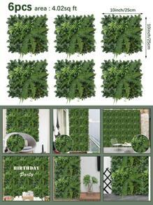 1/6 件人造黄杨草篱笆草墙，杜鹃叶，人造花，人造植物，紫薇，黄杨木，PE 材料，花园装饰，学校宿舍办公室装饰，婚礼季节装饰，户外派对活动节日生日派对装饰，家庭入口酒店餐厅客厅卧室婚宴厨房花园装饰，四季装饰 - 綠色 - 查看 9