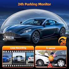 9 Inch Carplay Screen For Car With 4K Dash Cam 1080p Backup Camera Portable Car Stereo Apple Car Play Android Auto Wireless Mirror Link GPS Navigation G-Sensor Loop Recording AUX FM - Black1 - View 5