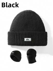 1 件男士冬季针织帽：防风保暖头套，适合滑雪和冬季活动秋季装备 - A - 查看 11
