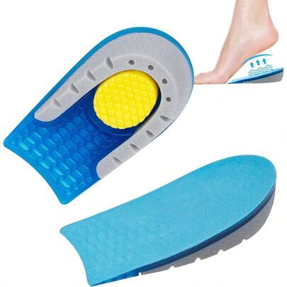 2pcs High-Elastic Shock Absorbing Insoles For Men And Women, Heel Protector Cushion To Prevent Heel Spur And Foot Pain, Suitable For Sports Shoes And Casual Shoes