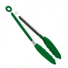 1 包 9 英寸和 12 英寸厨房钳，优质硅胶不粘不锈钢烧烤烹饪烧烤锁定食物钳