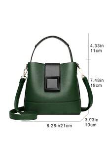 Women's Fashion Bucket Bag Aesthetic Shoulder Bag Elegant Handbag Retro Exquisite Crossbody Bag Suitable For Daily Use - Green - View 7