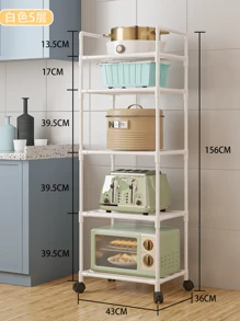 1 pieza Estantería de cocina de 3 a 7 niveles, nuevo organizador de almacenamiento de cocina de uso intensivo