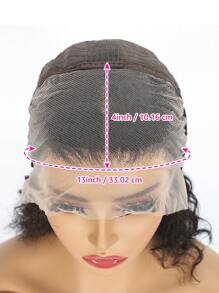 Eulisi 鲍勃假发 人发 13x4 鲍勃透明蕾丝前假发 人发 预拔婴儿头发 150% 密度短人发假发 直短鲍勃假发 人发（8-14 英寸） - 黑色 - 查看 7