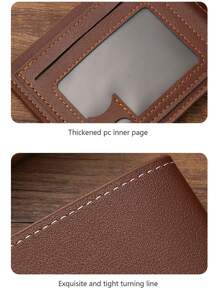 1-3pcs "Luxury Business PU Short Wallet" - Large Capacity Multi-Card Slots + Coin Pouch, Men's Portable Card Case + Photo Window, Ultra Thin Bi-Fold Design, Credit Card/ID Card Layered Storage, "Father's Day Gift Choice", Fashion Matte Finish Soft Wallet, Ideal Gift For Men's Birthday Or Partner, Fashionable Style For Young Men And Women