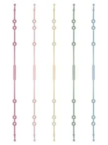 PopLittleOne 1PC Baby Silicone Pacifier Chain Soft Baby Newborn Things Circular Ring Shape Baby Accessories Cute Baby Essentials - Multicolor - View 3