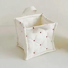 1pc Polka Dot Storage Basket, Large Capacity Home Organizer Bin, Multi-Functional Cloth Storage Bucket In Three Sizes, Perfect For New Year And Christmas Decorationsen - Multicolor - View 8