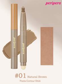 Peripera Bacchetta sfumante V-Shading K-Beauty, Barretta contorno viso, Barretta per definire e scolpire il viso, con punta a pennello morbido, Copertura opaca naturale, Texture morbida e vellutata, Affina il naso, Sfumatura naturale, Trucco coreano