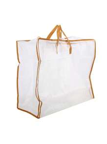 Extra Large PVC Storage Bags With Zipper And Handles, Heavy-Duty Tote Bags For Moving, Space-Saving Foldable Bags For Quilts, Blankets And Bedding - White - View 11