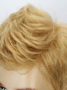 8 Inch Men Short Fashion Wig Synthetic Wigs Breathable Rose Net Cap For Daily Or Part Music Festival Use And All Seasons Wear Golden Brown Available
