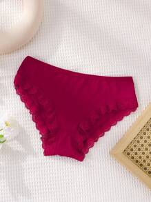 8 piezas Bragas simples y sexys para mujer en forma de triángulo sin costuras, ropa interior femenina de tela suave y cómoda - Multicolor - Ver 7