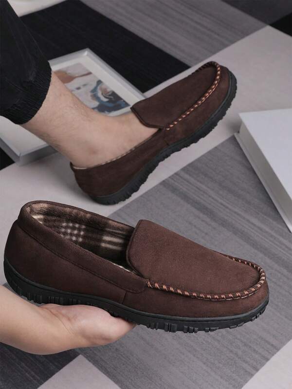 NCCB Homens Chinelos Microsuede Mocassim Espuma de Memória Sapatos de Casa