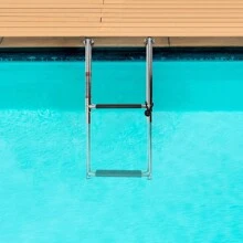 2-Step Stainless Steel Telescoping Boat Ladder, 270° Rotatable, Anti-Slip Pedals, Heavy Duty, Easy Install For Yachts, Pools, Max Load 330.69lbs - Silver - View 4