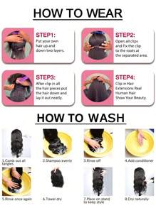 Clip In Hair Extensions Pinao Color 7 PCS/Set 18~32 Inch Long Straight Hair Extension For Women Full Head Synthetic Hair Extensions Hairpieces - Multicolor - View 11