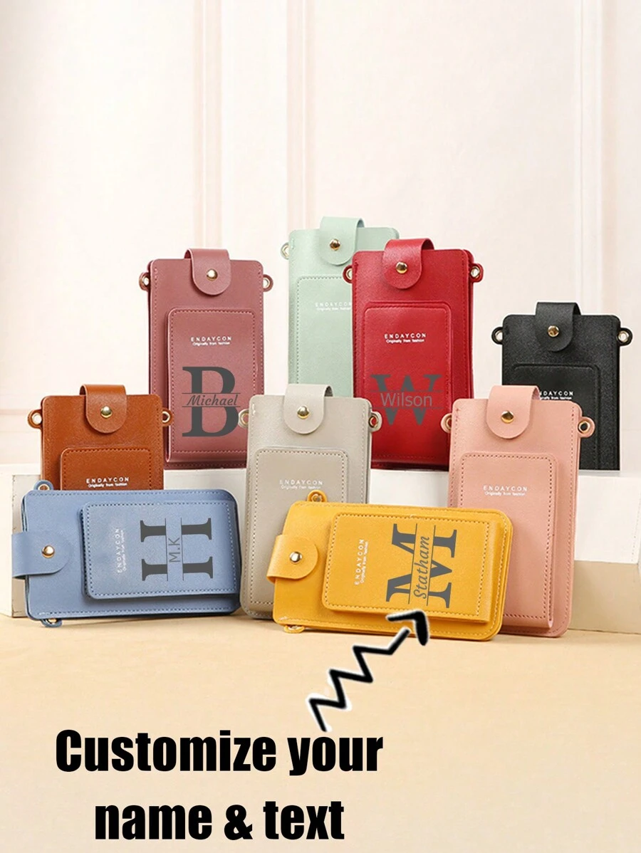 Customized Multifunctional Multi-Color Diagonal Cross Touchscreen Mobile Backpack, Coin Purse, Mini Storage Bag, ID Storage Bag, Card Bag, Suitable For Daily Wear, Can Be Customized With Your Name Or Abbreviation, Unique Custom Design, Can Be Used As A Holiday Gift, Birthday Gift, New Year Gift, Valentine's Day Gift For Family, Friends, Loved Ones, Colleagues,Boho Vibes