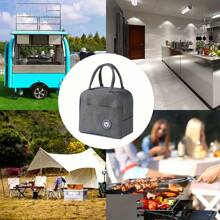 1pc Portable Lightweight Tote Insulated Bag Lunch Bag Outdoor Picnic Bag, Bento Bags For Students, Beach Carrying, Keeping Food Fresh, Multi-Kinetic Work And Outdoor Camping Bento Bags, Leisure Style