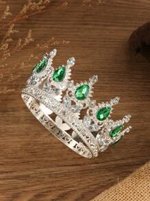 1 Pc/Full Round Baroque Bridal Full Round Tiara Crown, Super Cute Little Tiara,Birthday And Cake Tiara , Photography, Banquet And Floral Decoration, Wedding, Party