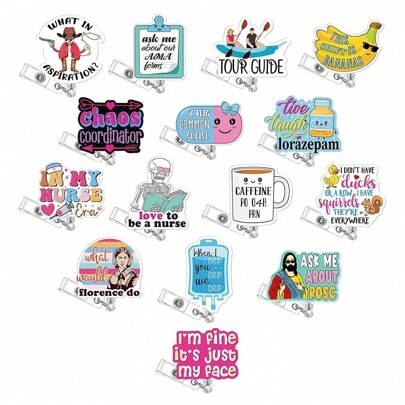 1 peça de frasco esqueleto, bolsa intravenosa em formato de banana, porta-crachá retrátil para médicos e enfermeiros, material escolar, volta às aulas