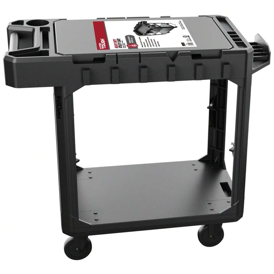 Xe đẩy tiện ích thương mại đa năng Hyper Tough Hyper Stack 3 tầng 36", sức chứa 500 lb, màu đen, trang trí ngoài trời - màu đen - Xem 1