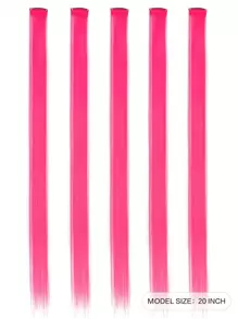 Clip In Hair Extensions 22 Inch 20Pcs/10Pcs Colored Hair Extensions Party Highlights Long Straight Synthetic Hairpieces For Women