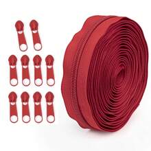 Zíper de 177.16-Polegadas com 10 cursores, Zíper Colorido de Nylon 5#, 20 Opções de Cores, Cursores Correspondentes, Adequado para Roupas, Agasalhos, Bagagem, Bolsas, Artesanato DIY e Mais