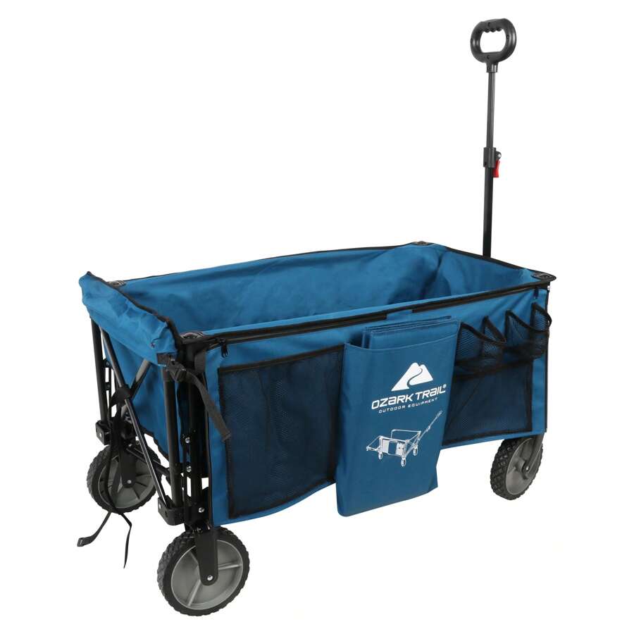 Ozark Trail Quad Folding Camp Wagon With Tailgate, Blue - 藍色 - 查看 1