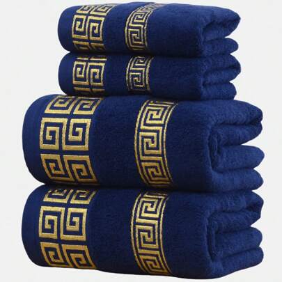 1 khăn tắm/khăn tắm & Bộ 2 khăn (1 khăn tay + 1 khăn tắm) & Bộ 4 khăn (2 khăn tay + 2 khăn tắm) Khăn tắm hồ bơi họa tiết hình học sang trọng hoặc khăn tắm 27,6"X 55" - Siêu mềm, thấm hút cao, nhanh khô, khăn đa năng, thích hợp cho gia đình và phòng tắm - Trang trí thời trang, phụ kiện phòng tắm Trang trí phòng tắm tại nhà Trang trí mùa thu Trở lại trường cho tiệm làm đẹp Khăn tắm phòng tắm tại nhà cho tiệm làm đẹp, khách sạn Thể thao, đồ dùng thiết yếu trong nhà, khăn tắm, khăn tắm chăm sóc da