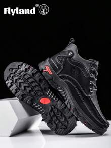 FLYLAND Nuevos zapatos originales de clásicos retro de moda para hombre, botas de vestir hechas a mano, zapatos casuales diarios para oficina - Negro - Ver 4