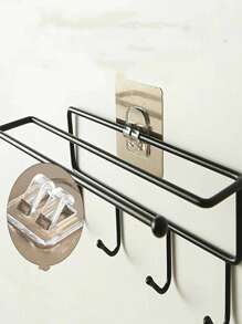 Adhesive Storage Shelf For Bathroom And Kitchen, No Drilling Required, With Sturdy Gel Pads, Special Corner Hooks And Clips, Random Color - Multicolor - View 7