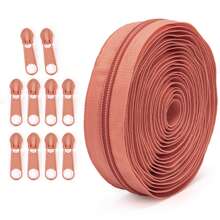 Zíper de 177.16-Polegadas com 10 cursores, Zíper Colorido de Nylon 5#, 20 Opções de Cores, Cursores Correspondentes, Adequado para Roupas, Agasalhos, Bagagem, Bolsas, Artesanato DIY e Mais