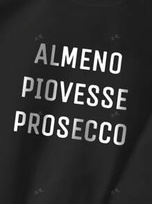 Pull-over minimaliste à imprimé slogan de couleur unie, Sweat-shirt à capuche oversize pour femmes. Tissu épais et doublure polaire pour l'automne et l'hiver. Style basique, encolure ronde, ample et décontracté. Convient pour les vêtements de temps froid, idéal pour les sports de plein air.