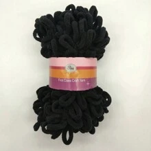 圆形羊毛纱，DIY 甜甜圈耳朵纱，手工编织粗羊毛纱，家居枕头毯围巾纱 - A - 查看 21