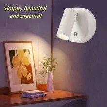 1pc Black/White Rechargeable Wall Light, Cabinet Light, Display Lighting, Dimmable, High Capacity Battery, USB Charging, Touch Type-C Charging Port, Magnetic COB Spotlight USB Tube Light, Wall Washer Light, Bedroom LED Light (If The Brightness Is Low, Long Press The Switch To Adjust The Dimmer) - Magnetic Wall Lamp - View 1